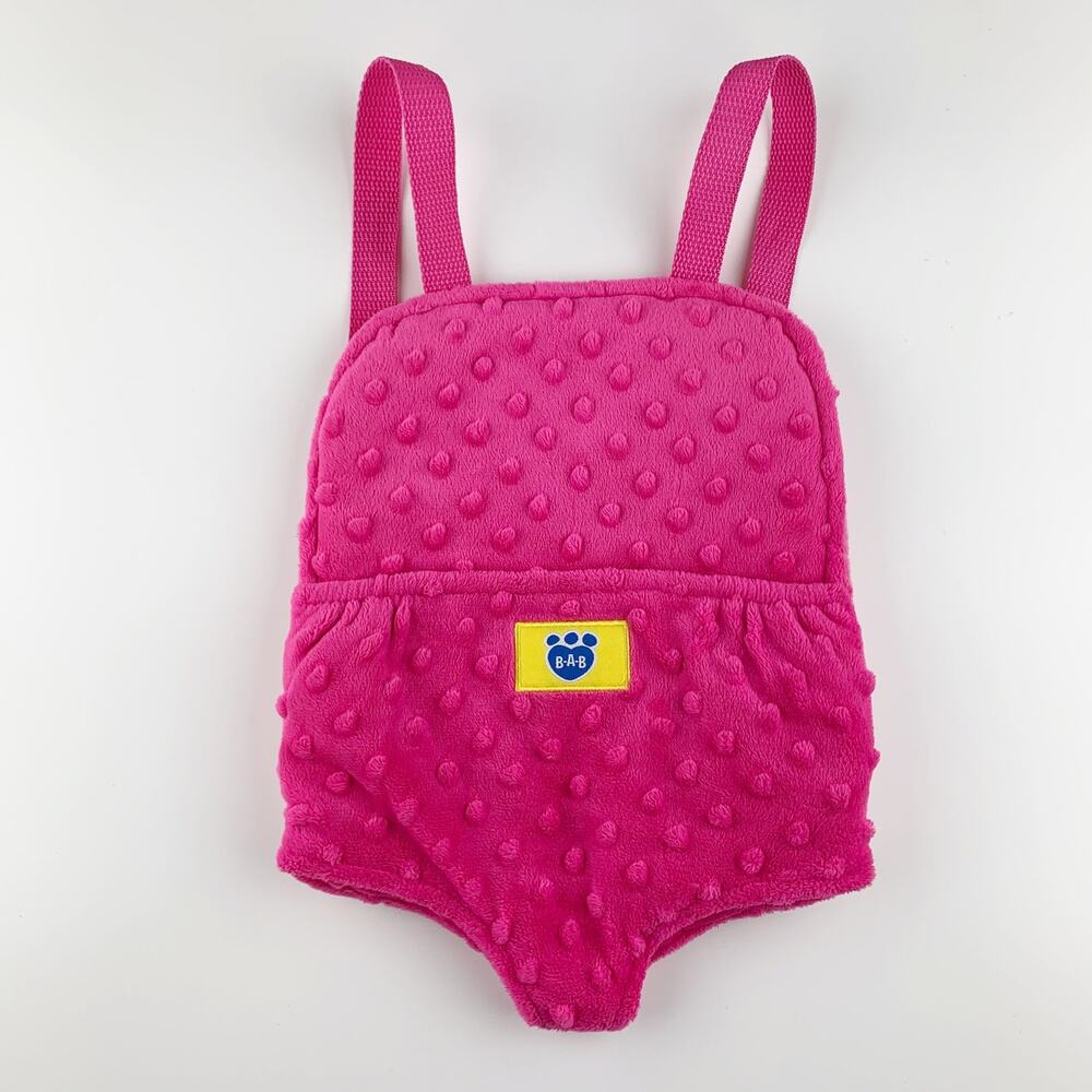 Build A Bear BAB Plush Toy Bear Carrier Backpack Pink Adjustable